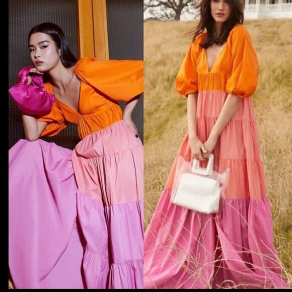 Staud Meadow Colorblock Dress size XS NWT - Picture 6 of 13